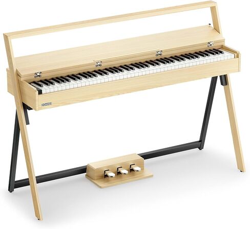 Donner Oura R300 88 لوحة مفاتيح مفاتيح مرجحة للبيانو المتقدم والمنزل الرقمي مع 88 مفتاح مفتاح Hammer Standard Keyborad ، Bluetooth ، Off Off ، 2*15W ، نصف المسار ، 256 Polyphony ، Walnut Wood Color in Kuwait