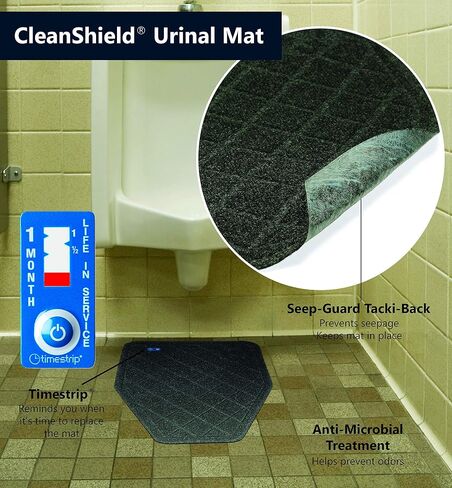 Urinal Mat - Case of 6 - Black in Saudi Arabia