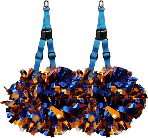 2 حزمة بوم بوم حامل لمقدمي المشجعين - ملحقات حزمة حقيبة ظهر قابلة للتعديل ل POMS Cheer - تشجيع POM Holder Gear For Cheer Teams in Kuwait