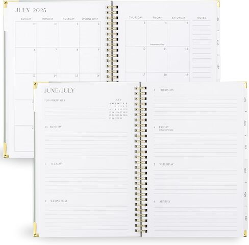 Aesthetic 2025-2026 Academic Planner - A Beautiful 7 x 10" Daily Planner for Women or Men with Weekly & Monthly Spreads For The 25-26 School Year - Modern Calendar Runs From July 2025, June 2026 in Kuwait