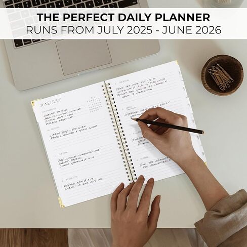 Aesthetic 2025-2026 Academic Planner - A Beautiful 7 x 10" Daily Planner for Women or Men with Weekly & Monthly Spreads For The 25-26 School Year - Modern Calendar Runs From July 2025, June 2026 in Kuwait