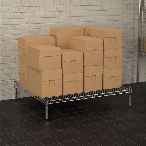 30 "× 36" NSF Chrome الأسلاك الثابتة رف تخزين Dunnage مع 8 بوصات ، مثالية للمطبخ التجاري ، المنزل ، المرآب ، المستودع ، الملاجئ in Kuwait