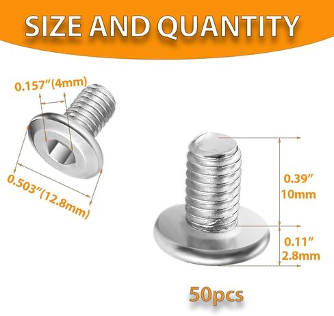 m8x20mm سداسي سداسي قسور رأس البراغي مسامير الأثاث مسامير ، 20pcs m8x1.25 البراغي ، 304 الفولاذ المقاوم للصدأ 18-8 ، مسامير سرير للأثاث ، مسامير الربط ، مسامير الأثاث in Kuwait