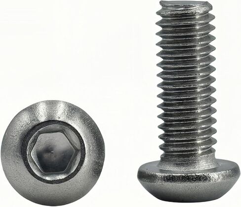 M6X18 زر مسامير قبعة قبعة الرأس ، 304 من الفولاذ المقاوم للصدأ 18-8 ، ألين سداسي محرك ، إنهاء مشرق ، مؤشر ترابط الآلة بالكامل ، 50 ٪ in Kuwait