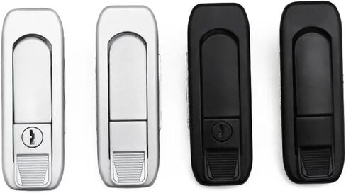Switch Electric Control Box, Cabinet Door, Plane Lock, Tool Box, Equipment Cabinet Door, Handle Lock 1Pcs(Silver Without Key) in Saudi Arabia