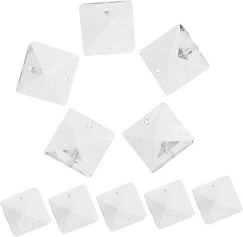 NUOBESTY 10pcs Chandelier Pendant Drops Crystal Christmas Ornaments Safe Light Material Wedding Hanging Prisms Home Decor Beads in Saudi Arabia