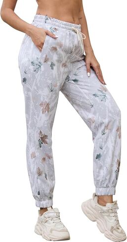 Kissonic Casual Camo Sweatpants for Women Elastic High Waisted Trendy Joggers Pants with Pockets in Saudi Arabia