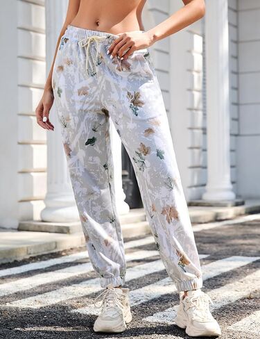 Kissonic Casual Camo Sweatpants for Women Elastic High Waisted Trendy Joggers Pants with Pockets in Saudi Arabia