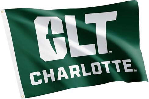 Desert Cactus University of North Carolina Charlotte UNCC Flag - 3 x 5 Feet Forty Niners Banner, Indoor/Outdoor Durable Fabric, 100% Polyester Design (Style C) in Saudi Arabia