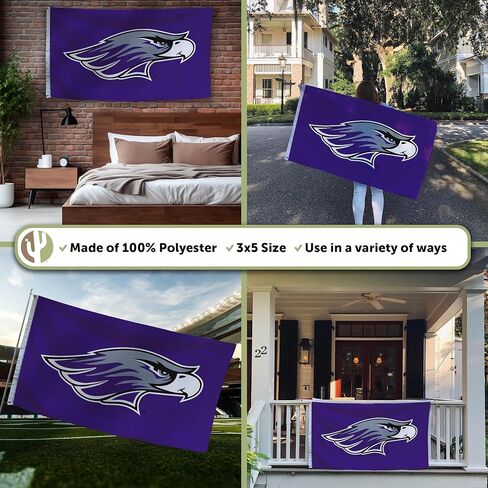 Desert Cactus University of Wisconsin Whitewater UWW Flag - 3 × 5 أقدام لافتة Warhawks ، النسيج المتين الداخلي/الخارجي ، تصميم البوليستر 100 ٪ (النمط 3) in Saudi Arabia