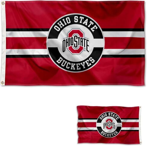 Ohio State Buckeyes Double Sided Embroidered Flag in Kuwait