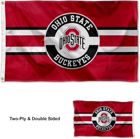 Ohio State Buckeyes Double Sided Embroidered Flag in Kuwait