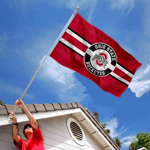 Ohio State Buckeyes Double Sided Embroidered Flag in Kuwait