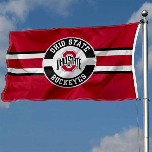 Ohio State Buckeyes Double Sided Embroidered Flag in Kuwait