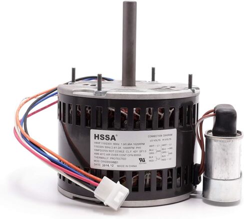 Captive Aire Direct Direct Direct Direct Fan محرك - 3/4 HP 115/1/60 و 230/1/60 ، 1625 دورة في الدقيقة ، مع مكثف ، العروات الجانبية ، والعمود المسطح المزدوج ، يستخدم على DU85L/DU85H/DR85L/DR85H in Kuwait