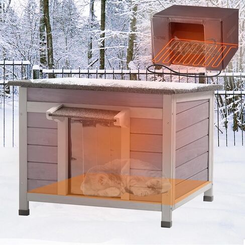 GUTINNEEN Insulated Outdoor Cat House with 0.78" Thick Liner - 6-Side All-Around Insulation, 3 Escape Doors & Elevated Moisture-Proof Base - Weatherproof Feral Cat Shelter in Saudi Arabia
