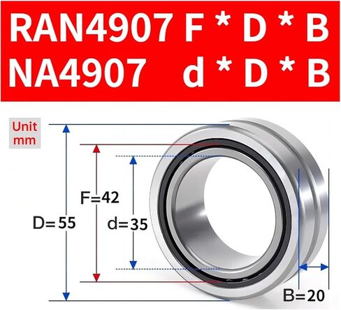 1PCS with Inner Ring Solid Ring Needle Roller Bearing NA4900 4901 4902 4903 4904 4905 4906 4907 4908 4909 4910(NA49-22) in Kuwait