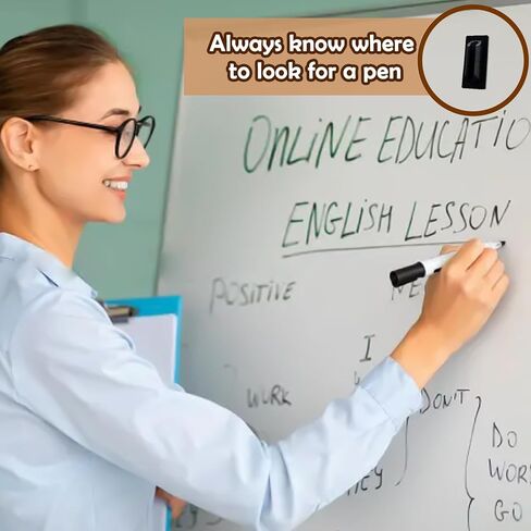 AIERSA Thumb Silicone Marker Holder for Whiteboard, Dry Erase Adhesive Marker Holder, Sticky Marker Clip for Classroom Desk, Clipboard, Lockers, Wall Single Marker Organizer for School Office Supplies in Kuwait