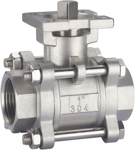 1" 304 Stainless Steel High Platform Three Piece Ball Valve Female Thread in Saudi Arabia