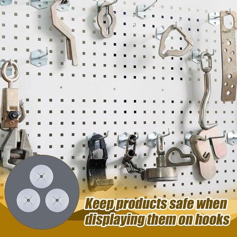 200pcs Peg Hook Stoppers, 1 Inch Inventory Control Clips Display Hook Blockers Plastic Pegboard Peg Locks Disc for Keeping Merchandise on Retail Hooks on Peg Board & Slat Wall Panels in Saudi Arabia