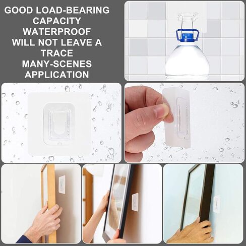40pcs خطافات ملصقات مزدوجة الجوانب من الجوانب اللاصقة للتعليق ، والسنانير اللاصقة لمكتب المطبخ الحمام المعلقة (20Set) in Saudi Arabia