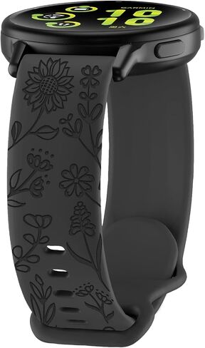 شريط 20 مم متوافق مع Garmin Venu Sq/Venu Sq 2/Venu 2 Plus/Venu ، حزام السيليكون المقاوم للماء عباد الشمس متوافق مع Garmin Vivoactive 5/Vivoactive 3 in Kuwait