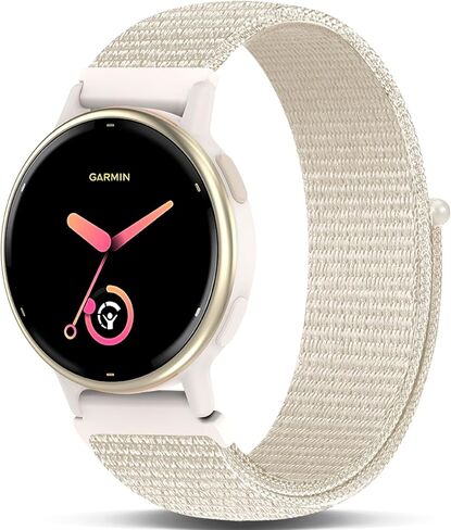 خطاف وخط حلقة نايلون ساعة التوافق مع Garmin Vivoactive 5/6/3،20mm Lightweiht Sport Sport Respress Trap for Garmin Forerunner 165/55/245/Venu Sq 2 Women Men in Kuwait