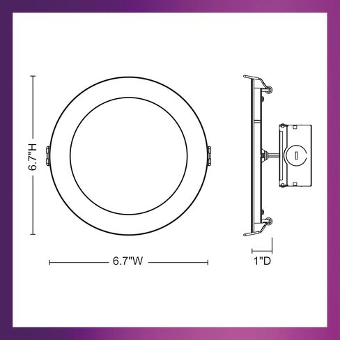 LED Philips 60W Slim 6 بوصة Canless Downlight 12 عبوة قابلة للاختيار الأبيض القابل للاختيار 1000 Lumen (12.5W = 60W) DIMMABLE لا يوجد سكن مطلوب in Kuwait