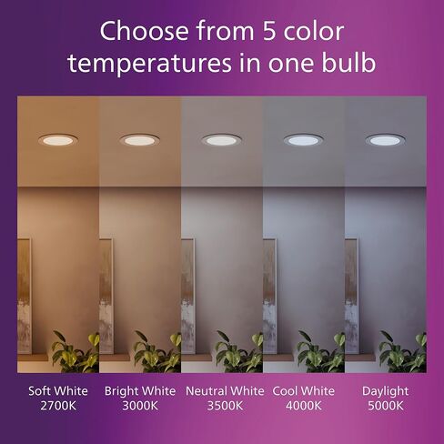 LED Philips 60W Slim 6 بوصة Canless Downlight 12 عبوة قابلة للاختيار الأبيض القابل للاختيار 1000 Lumen (12.5W = 60W) DIMMABLE لا يوجد سكن مطلوب in Kuwait