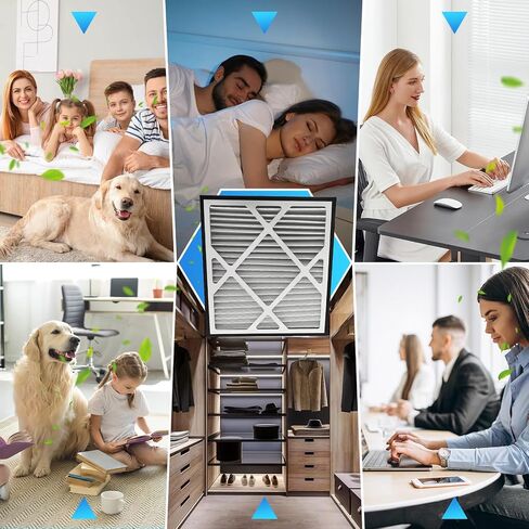 2PACK 14X14X3 MERV13 AIR FILTER PLEETED HOUSE RETURS RETURS PILTERS ALPTEMENTS تتوافق تمامًا مع مرشح Grille Return House Series 14x14x3 in Kuwait