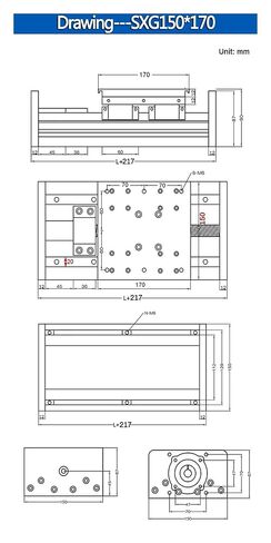 جدول الشريحة الخطية الثقيلة HGR20 دليل السكك الحديدية 4PCS HGR20 المحامل الخطية SFU2010/SFU1605/SFU1610/SFU2005 (500 مم SFU1610) in Kuwait