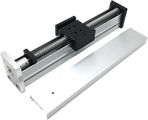 X Y Z Axis Fully Enclosed Linear Rail Guide Stage Dust Cover Slide Table 52mm Width Ball Screw Linear Actuator Sliding Table(with Handwheel,SFU1204-600mm) in Kuwait