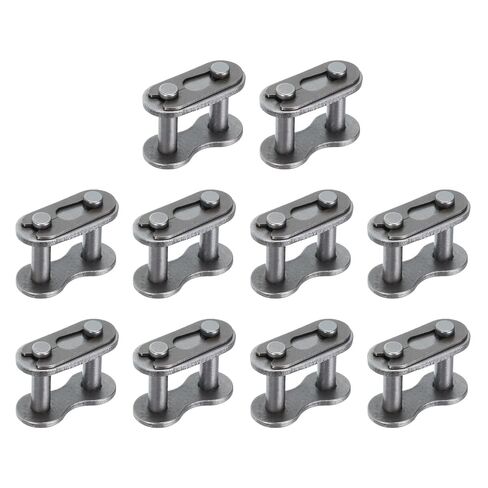 uxcell 10Pcs #40H/ DIN/ISO 08AH Chain Master Connector Link Roller, 1/2" Pitch Carbon Steel, Standard Connecting Split Links in Saudi Arabia