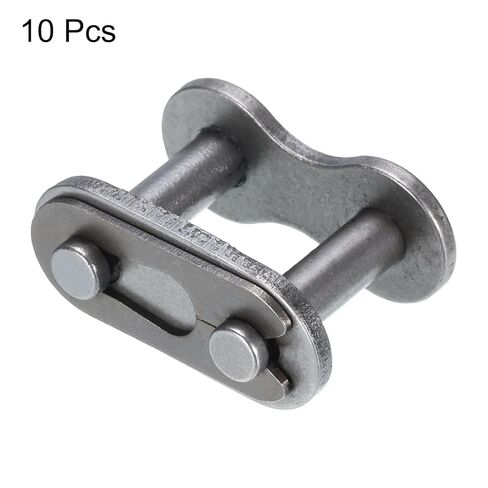 uxcell 10Pcs #40H/ DIN/ISO 08AH Chain Master Connector Link Roller, 1/2" Pitch Carbon Steel, Standard Connecting Split Links in Saudi Arabia