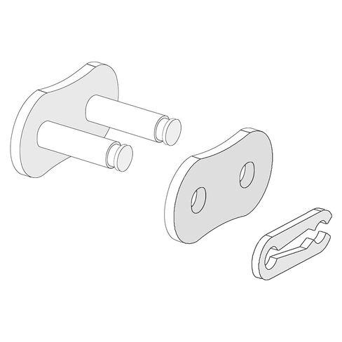 uxcell 10Pcs #40H/ DIN/ISO 08AH Chain Master Connector Link Roller, 1/2" Pitch Carbon Steel, Standard Connecting Split Links in Saudi Arabia