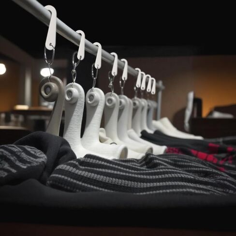 1000 قطعة من البلاستيك j-hooks للجوارب شماعات عرض بيع بالتجزئة ، 1 3/4 بوصة على شكل j بلاستيكي ، واضح in Saudi Arabia