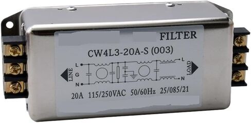 مرشح الطاقة أحادي الطور AC 220V مرشح من ثلاث مراحل CW4L3-R الصوت المنخفض تمريرات منخفضة التداخل (CW4L3-20A-S (003)) in Saudi Arabia
