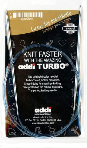 addi Knitting إبرة دائرية تربو روكيت الرباط Skacel الحصري الأزرق الحبل 40 بوصة (100 سم) الحجم أمريكي-00 (1.75 مم) AD-715-40-00 in Saudi Arabia