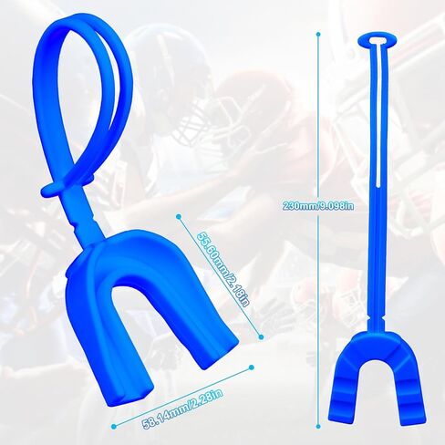 ARGOMAX Mouth Guard Sports, Hockey, Lacrosse, Baseball, Wrestling Moutguard, Gel Max Heavy Duty Protection & Custom Fit, Football Mouth Guard with Strap, Adult & Youth Mouthguard, Blue. in Saudi Arabia