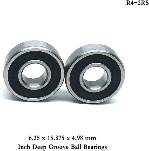 5Pcs R4 2RS 6.35x15.875x4.98 Inch Deep Groove Ball Bearing R4RS 6.35 * 15.875 * 4.98 Miniature Ball Bearings R6-2RS in Saudi Arabia