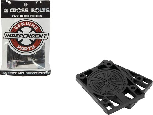 Independent Trucks Hardware Riser Pad Kit - 1.5" Phillips Black + 1/4" Risers in Saudi Arabia