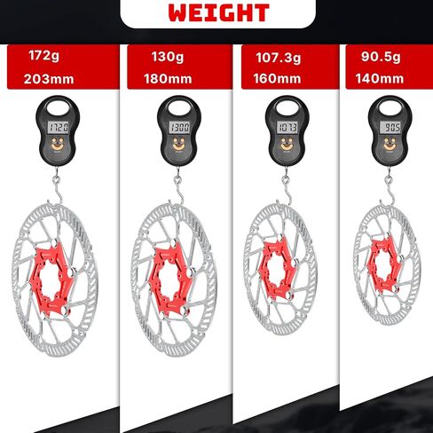 IIIPRO A2 140mm 160mm 180mm 203mm Floating Bike Disc Brake Rotor with 6 Bolts,MTB Mountain Bike Stainless Steel Rotors M5 Screws, Bicycle Disc Brakes Rotors fit Road Bike/Ebike/BMX(Black) in Kuwait
