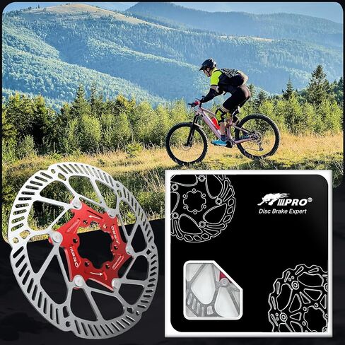 IIIPRO A2 140mm 160mm 180mm 203mm Floating Bike Disc Brake Rotor with 6 Bolts,MTB Mountain Bike Stainless Steel Rotors M5 Screws, Bicycle Disc Brakes Rotors fit Road Bike/Ebike/BMX(Black) in Kuwait
