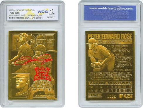 WCG 1996 Pete Rose Bleachers Gold Card Signature Series Ltd 4256 - GEM GEM Mint 10 in Saudi Arabia