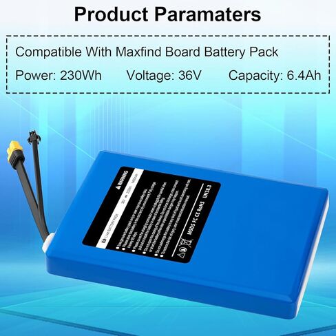 36V 6.4ah استبدال بطارية التزلج الكهربائي لـ MaxFind FF Street & M5 Kit & Max2 Pro & FF Plus & Max5 Pro Electric Skateboard Packtable Backer in Kuwait