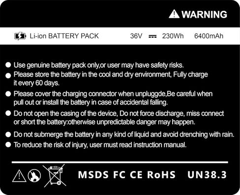 36V 6.4ah استبدال بطارية التزلج الكهربائي لـ MaxFind FF Street & M5 Kit & Max2 Pro & FF Plus & Max5 Pro Electric Skateboard Packtable Backer in Kuwait
