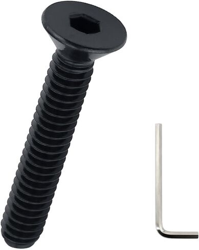 1/4-20 x 2 Black Flat Head Socket Head Screws (25 pcs), 304 Stainless Steel 18/8, Countersunk Head, Allen Hex Drive, Full Thread, Fayeploo in Saudi Arabia