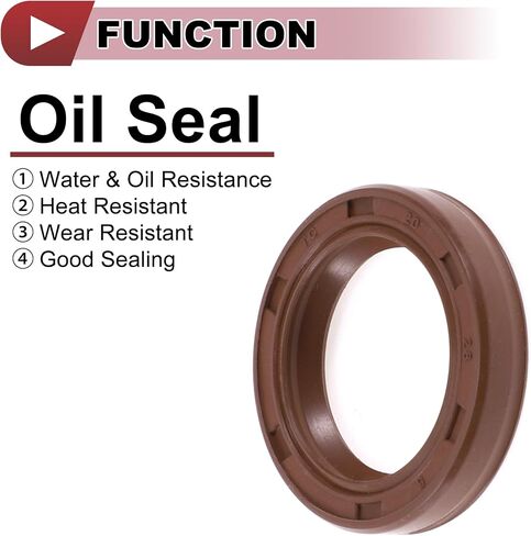 ختم الزيت العالمي TC ختم الختم ختم عمود دوار 20 × 28x5mm الضغط العالي FKM Rubber Brown 2 PCS in Kuwait