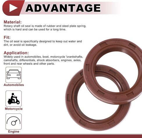 ختم الزيت العالمي TC ختم الختم ختم عمود دوار 20 × 28x5mm الضغط العالي FKM Rubber Brown 2 PCS in Kuwait