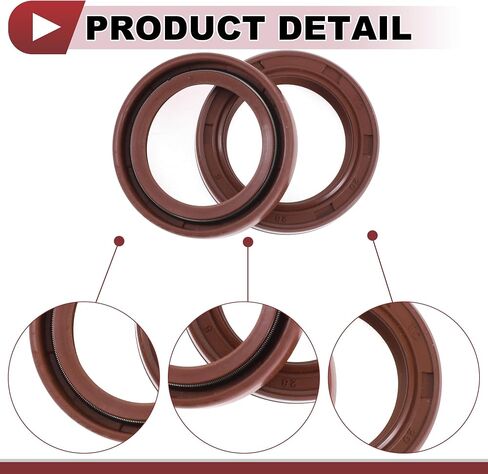 ختم الزيت العالمي TC ختم الختم ختم عمود دوار 20 × 28x5mm الضغط العالي FKM Rubber Brown 2 PCS in Kuwait